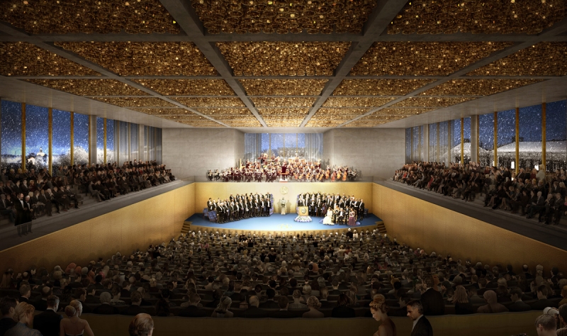 Auditorum vid Nobel Prize Ceremony. Illustration: Foto: David Chipperfield Architects