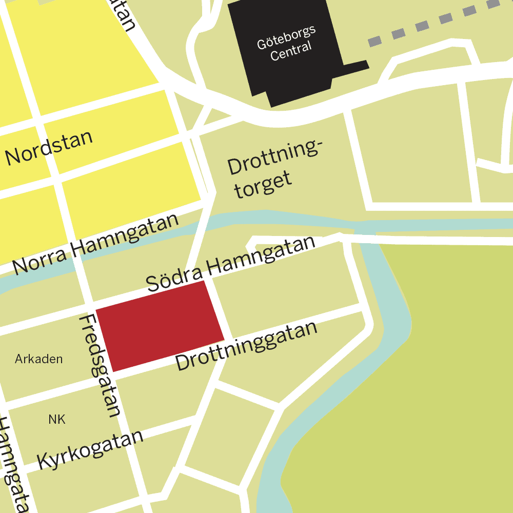 Karta som visar vart kvarteret Johanna ligger i Göteborg